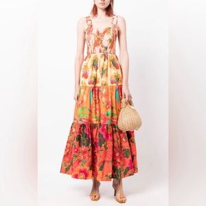 New Farm Rio Mixed Warm Print Maxi Dress Multi, Size Small